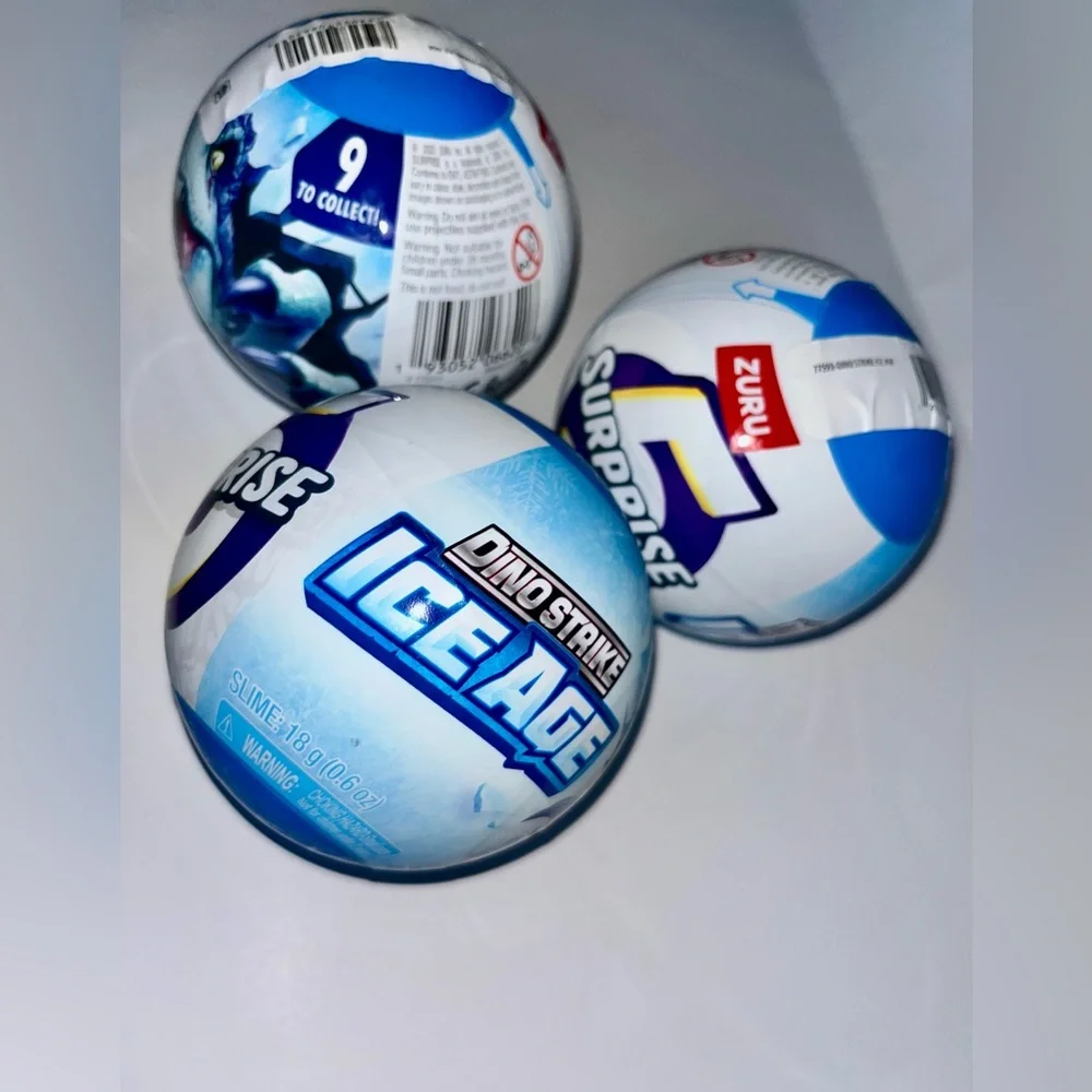 Set3-Zuru Dino Strike Ice Age Surprise Balls